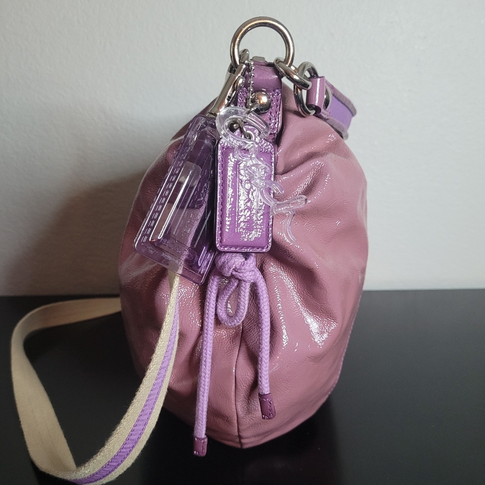 Coach Poppy Patent Leather Jazzy Convertible Shoulder Bag/ Crossbody Bag - Picture 8 of 16